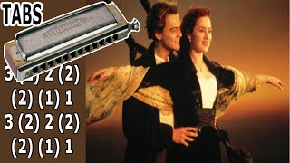 TITANIC ARMÓNICA CROMÁTICA FÁCIL TABLATURAS EASY CHROMATIC HARMONICA TABS [upl. by Donoho537]