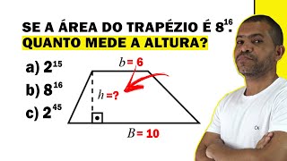 ÁREA DO TRAPÉZIO QUANTO MEDE A ALTURA  Prof Alberto [upl. by Anim373]