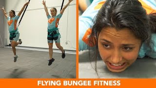 We Tried The Flying Bungee Workout [upl. by Ahsenac]