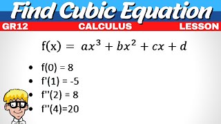 Determine Cubic Equation Calculus grade 12 [upl. by Cardwell]