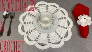 PASO A PASO PARA TEJER INDIVIDUALES A CROCHET [upl. by Yelahs]