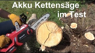 Einhell GE LC 18 Li Kit Akku Kettensäge im Test von The Handyman [upl. by Adnylem]