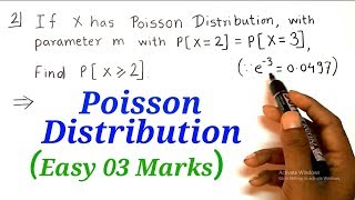 Poisson Distribution  Probability  03 Marks  HSC 12th Commerce [upl. by Alta]