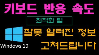 쭝쭝쭝 쭉쭉쭉 쳐야쥐 키보드 반응속도 빠르게 하는 방법들Feat 잘못된 정보 바로잡기 [upl. by Nelram]