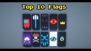 Top 10 Minecraft Banner Tutorial [upl. by Llenyaj]