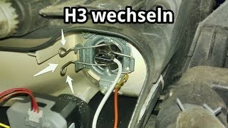 Hauptscheinwerfer H3 Lampe wechseln für Fernlicht bei VW Skoda Seat [upl. by Oswald192]