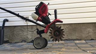 Start and run Troy bilt 4 cycle tiller cultivator [upl. by Skilken]