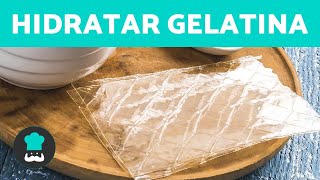 Cómo HIDRATAR GELATINA sin sabor EN LÁMINAS ✅ PASO A PASO FÁCIL [upl. by Edurtreg363]