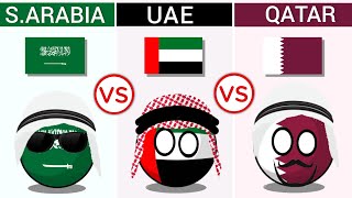 Saudi Arabia vs UAE vs Qatar  Country Comparison [upl. by Celeski]