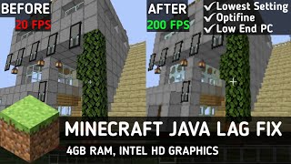 How To Reduce Lag In Minecraft Java In Low End PC  Minecraft Lag Fix amp FPS Boost [upl. by Ahsatsan750]