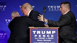 Donald Trump rushed off stage during rally in Nevada [upl. by Notaek236]