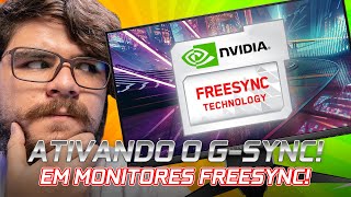 COMO ATIVAR O GSYNC EM MONITOR FREESYNC [upl. by Brabazon]