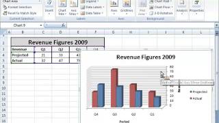 Microsoft Excel  How to display or hide chart axes or gridlines [upl. by Anerak48]