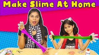 How to Make Easy Slime At Home  Kids Making Slime At Home Only Two Ingredients [upl. by Chatav]