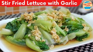 Simple Stir Fry Lettuce with Garlic [upl. by Imefulo890]