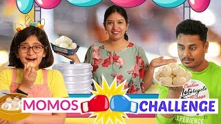 MOMOS EATING Challenge  Hot amp Spicy  CookWithNisha [upl. by Rosette479]