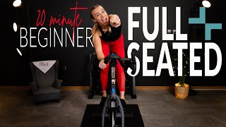 20 Minute FULL SEATED Beginner Indoor Cycling Workout [upl. by Sirtimed]