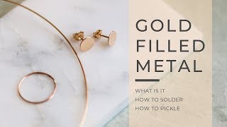 How to make gold filled jewelry  GOLD FILLED METAL basics [upl. by Lynd]