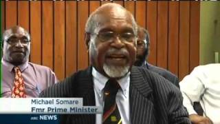 Former PNG PM returns to disrupt parliament [upl. by Aissatan]