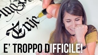 Imparo il LETTERING in una SETTIMANA e fallisco 🐸 [upl. by Ahsinal]