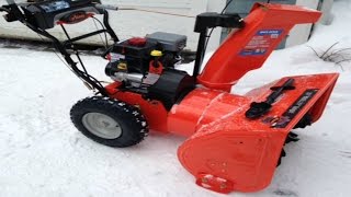 Ariens 28 Deluxe Snow Blower 125 254cc With AutoTurn  Customer Review  Demonstration [upl. by Enelam]