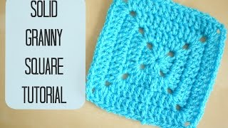 CROCHET How to crochet a solid granny square for beginners  Bella Coco [upl. by Flor]