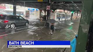 Severe flooding overwhelms Brooklyn streets [upl. by Bilicki]