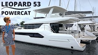 1300000 2020 LEOPARD 53 POWER CATAMARAN Yacht WALKTHROUGH amp SPECS  LIVEABOARD Cruising POWERCAT [upl. by Boak381]