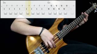 Muse  Uprising Bass Cover Play Along Tabs In Video [upl. by Notnilc]