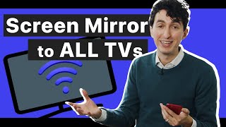 How to Screen Mirror iPhone amp iPad to Any Smart TV Samsung LG Sony Roku Fire TV Hisense TCL [upl. by Aelram]