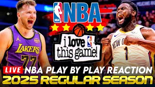 🔴LAKERS vs PELICANS │ 2025 NBA Basketball Game PlayByPlay Reaction amp Scoreboard [upl. by Susann]