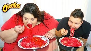 SPICY FLAMIN HOT CHEETOS RAMEN NOODLE CHALLENGE [upl. by Dilaw]