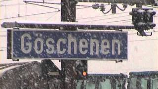 DVD 012 SD Göschenen station in winter 2000  CLASSIC GOTTHARD Railway in real WINTER [upl. by Nylknarf]