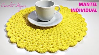 MANTEL INDIVIDUAL CROCHET PASO A PASO [upl. by Hutchings482]