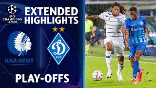 KAA Gent vs Dynamo Kyiv  Playoff First Leg  Champions League Highlights [upl. by Adamok]