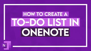 How to Create a To Do List in OneNote  OneNote Tutorial [upl. by Hax]