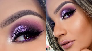 PASO A PASO OJOS AHUMADOS EN MORADO  AbrilDoesMakeup â™¡ [upl. by Horan]