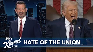 Jimmy Kimmel Reacts to Donald Trump’s Address to Congress [upl. by Quiteris725]