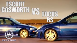 Escort Cosworth VS Focus RS  Fifth Gear Classic [upl. by Courtenay]