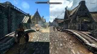 Skyrim Legendary Edition vs Skyrim Special Edition Graphics Comparison PC [upl. by Kaycee]