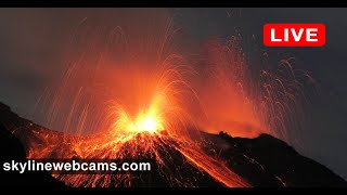 🔴 Recorded live footage from Volcano Stromboli  Sicily  Live Cameras from the world [upl. by Ttenneb361]