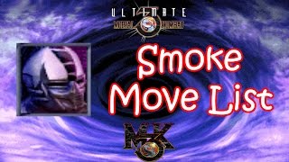 UMK3  MK3  Smoke Move List [upl. by Angadresma]