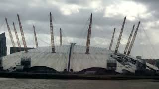 Storm Eunice shreds Londons O2 arena roof [upl. by Aiceled747]