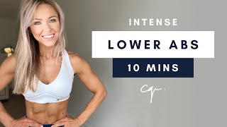 10 Min INTENSE LOWER ABS WORKOUT at Home  No Equipment [upl. by Helbona]