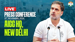 Press Conference  AICC HQ New Delhi  Rahul Gandhi [upl. by Ainoyek]