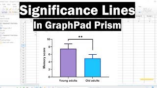 How To Add Significance Lines In GraphPad Prism [upl. by Henigman]