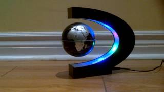 Review of the C shape LED World Map Magnetic Floating Globe [upl. by Elnukeda]