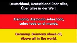 anthem german himno alemania german español english lyrics FULL [upl. by Theodor]