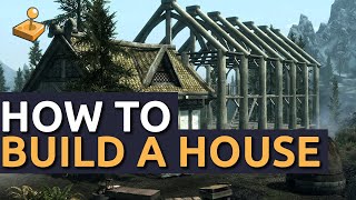 Skyrim Hearthfire DLC  How To Build a House and Find Building Materials [upl. by Annatnom]