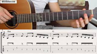 A Super Easy Spanish Melody for Beginners Fingerstyle Lesson [upl. by Yecniuq]